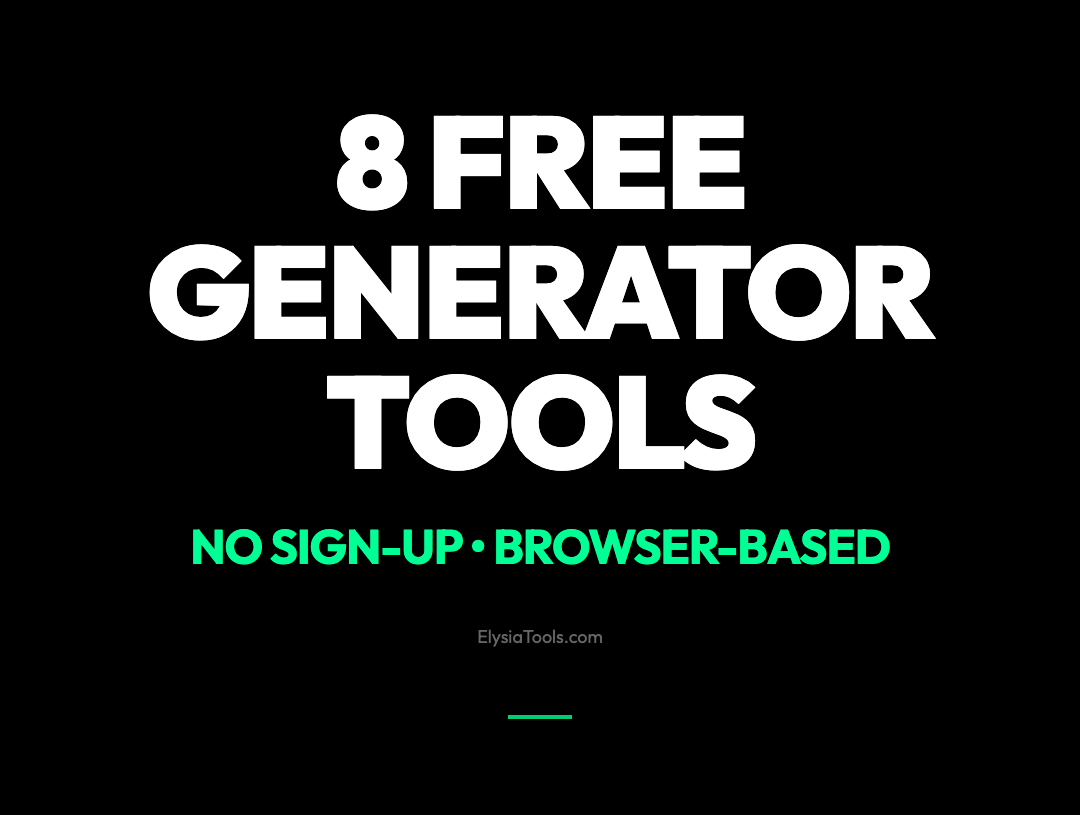8 Free Generator Tools Every Developer Needs in 2026 - COSESAI