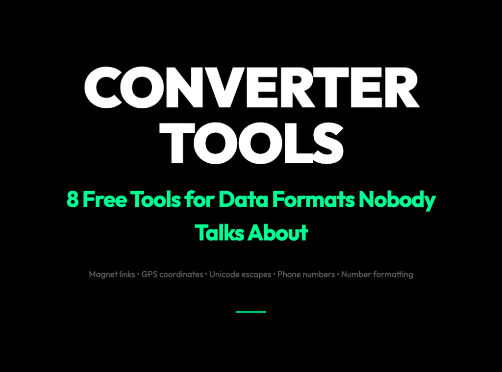 8 Free Converter Tools for the Data Formats Nobody Talks About
