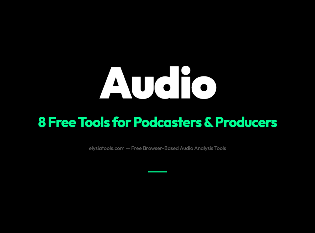 8 Free Audio Analysis Tools That Replace Your DAW for 80% of Daily Tasks