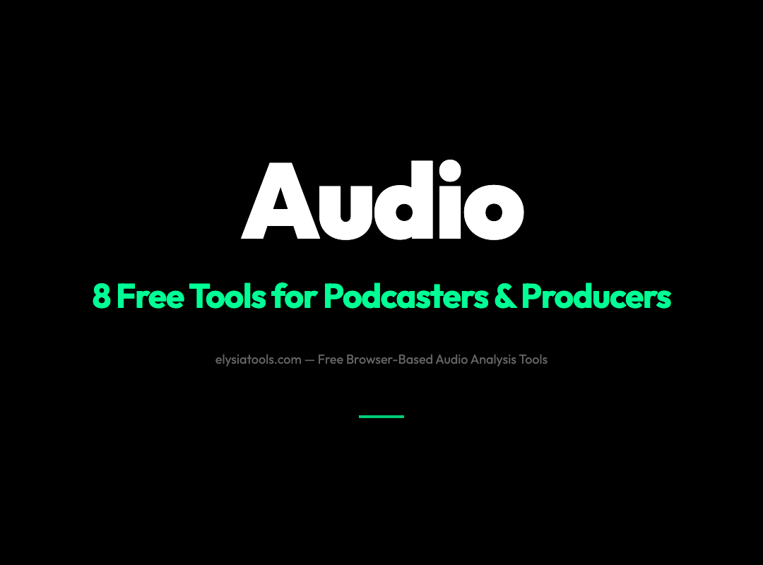 8 Free Audio Analysis Tools That Replace Your DAW for 80% of Daily Tasks
