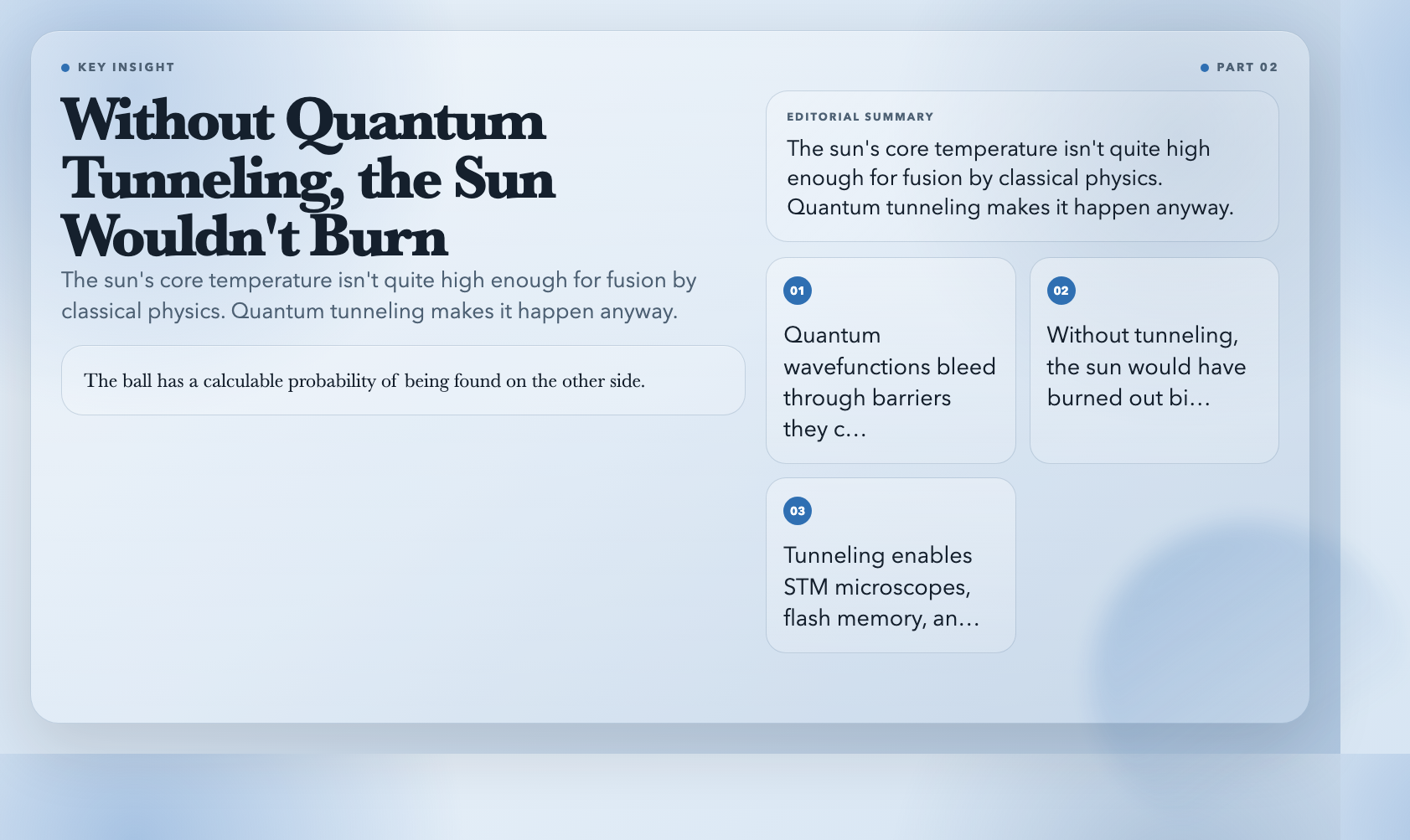 Quantum Tunneling: How the Sun Burns