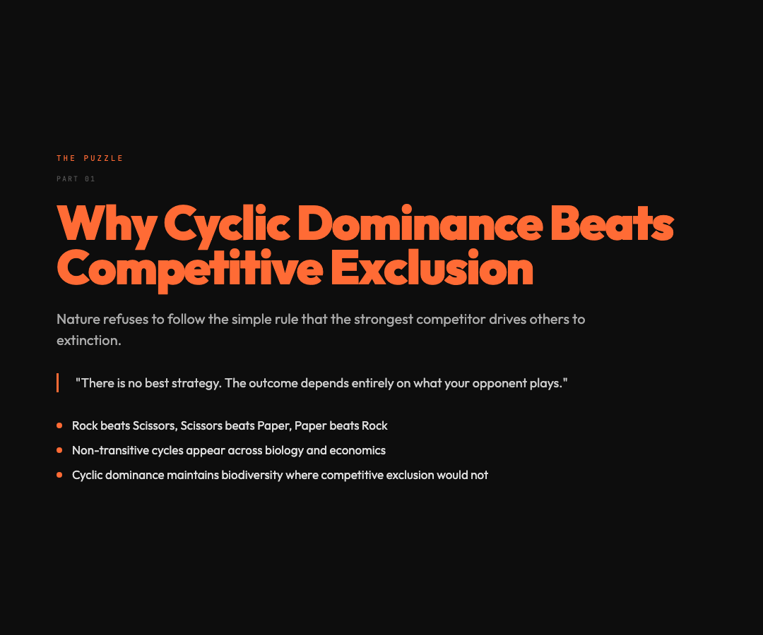 Cyclic Dominance