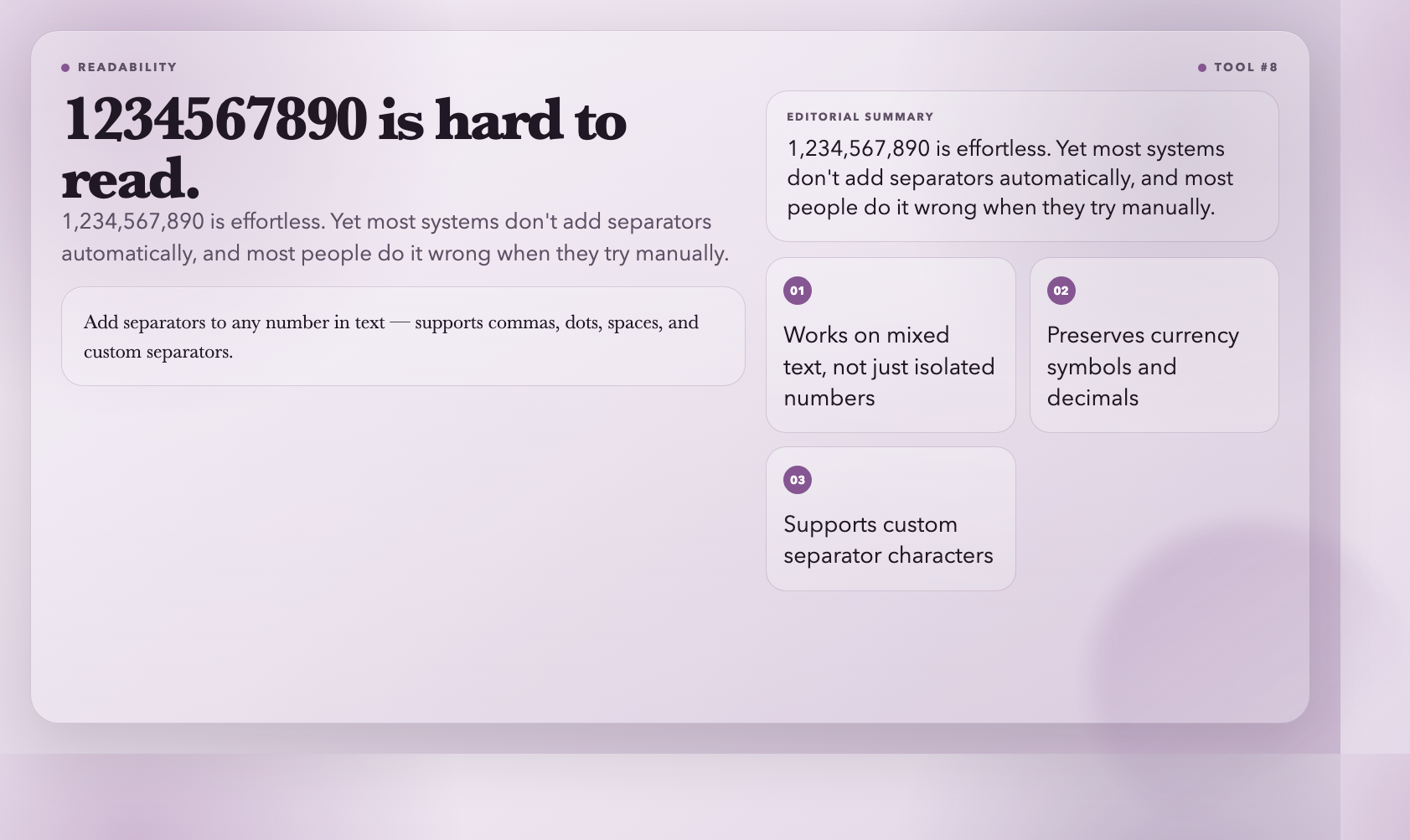 Thousands Separator - Key Insights