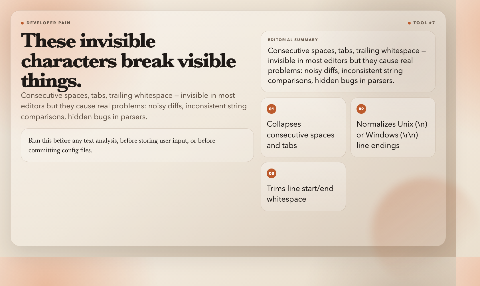 Whitespace Normalizer - Key Insights