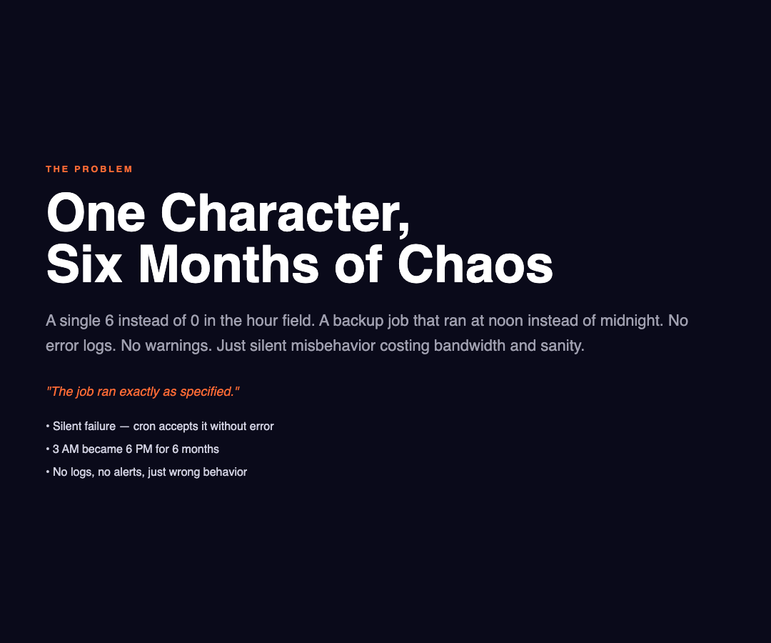 One Character Six Months of Chaos