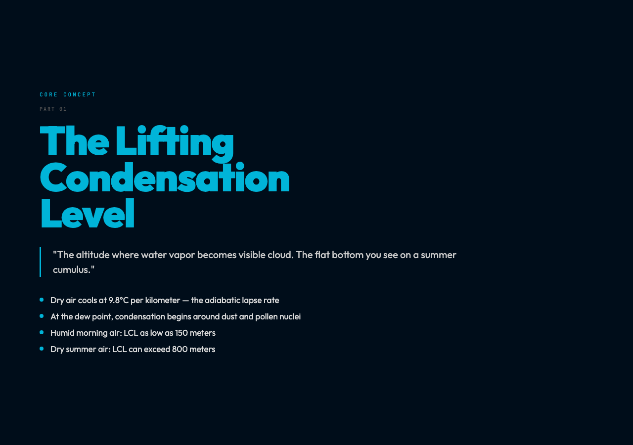 The Lifting Condensation Level