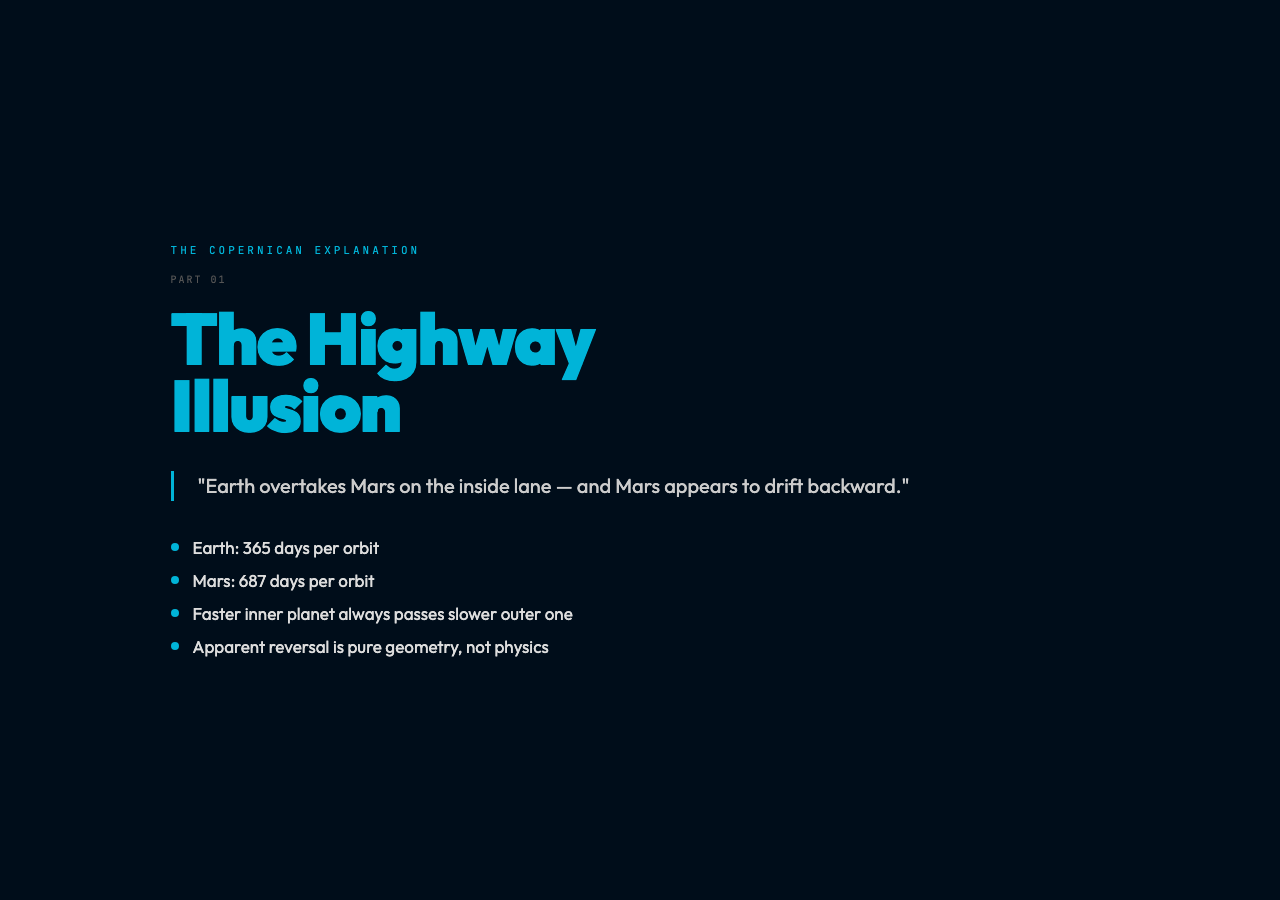 The Highway Illusion