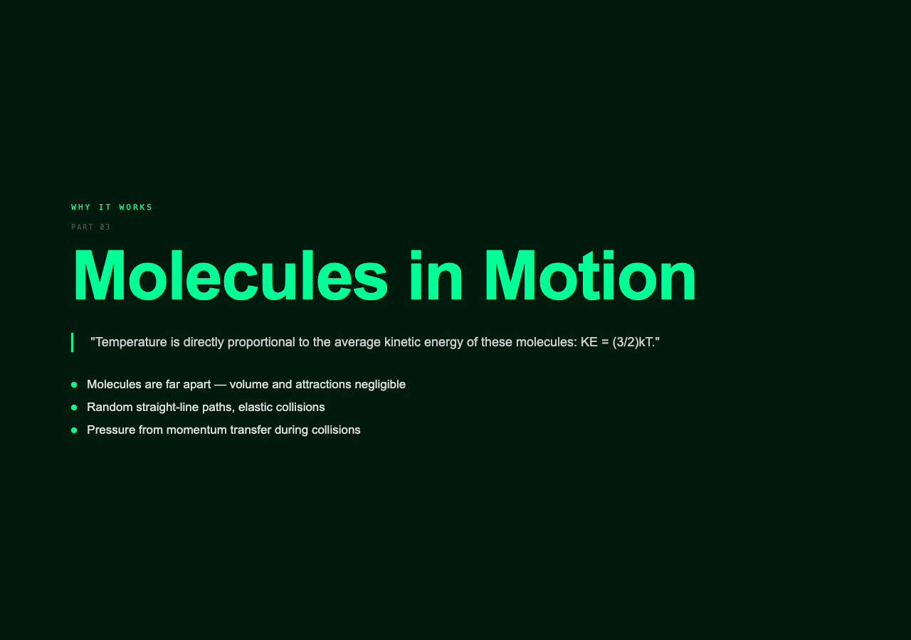 Molecules in Motion