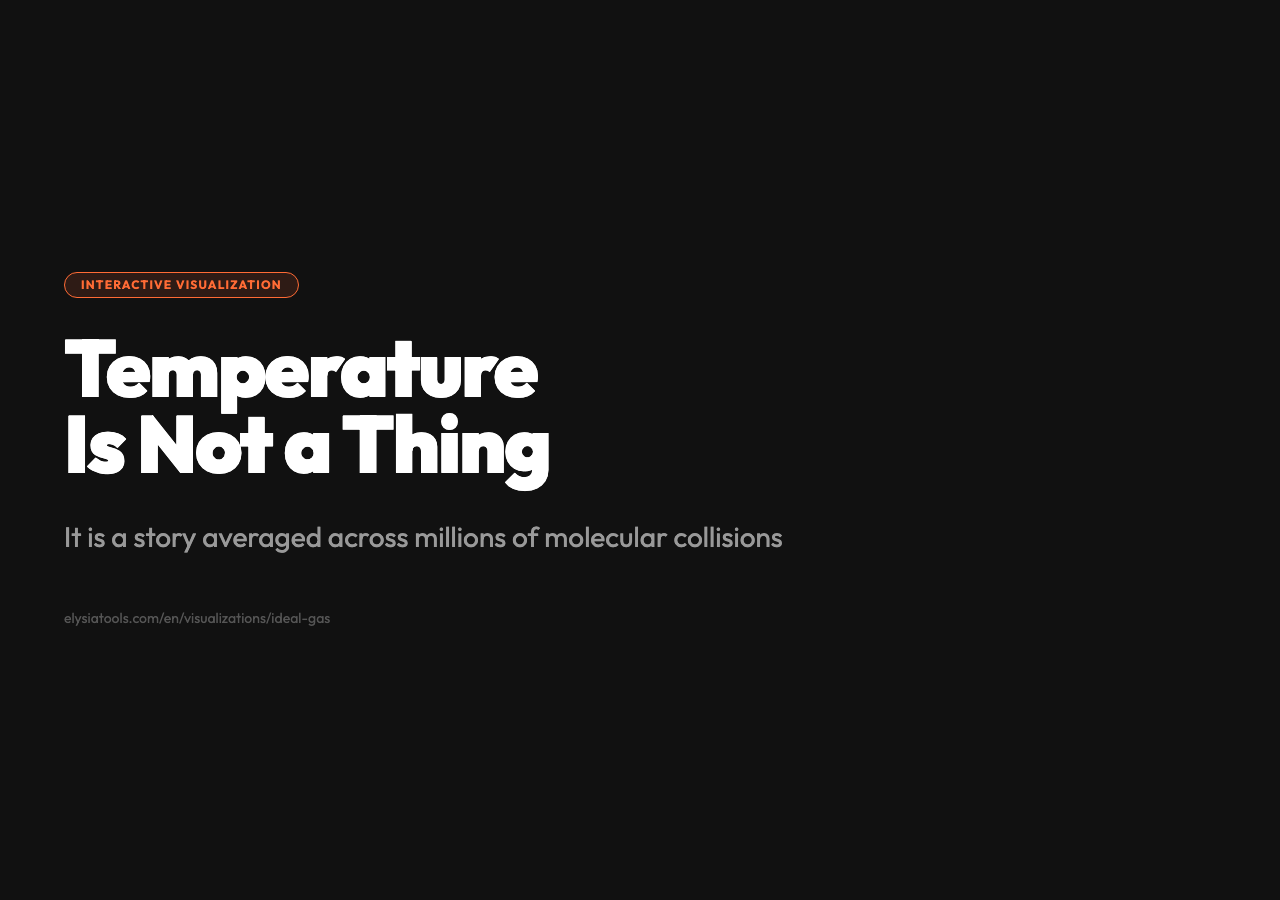 Temperature Is Not a Thing: It is a story averaged across millions of molecular collisions