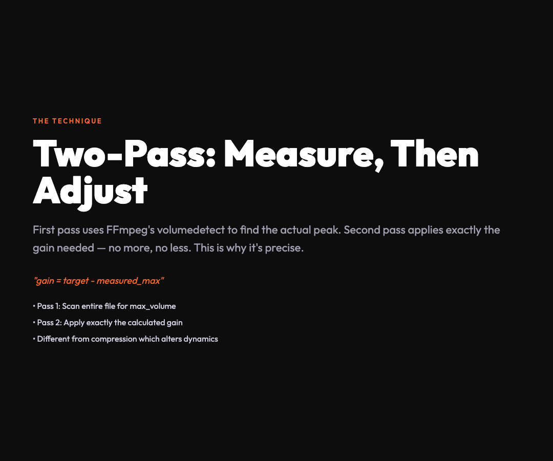 Two-Pass Approach