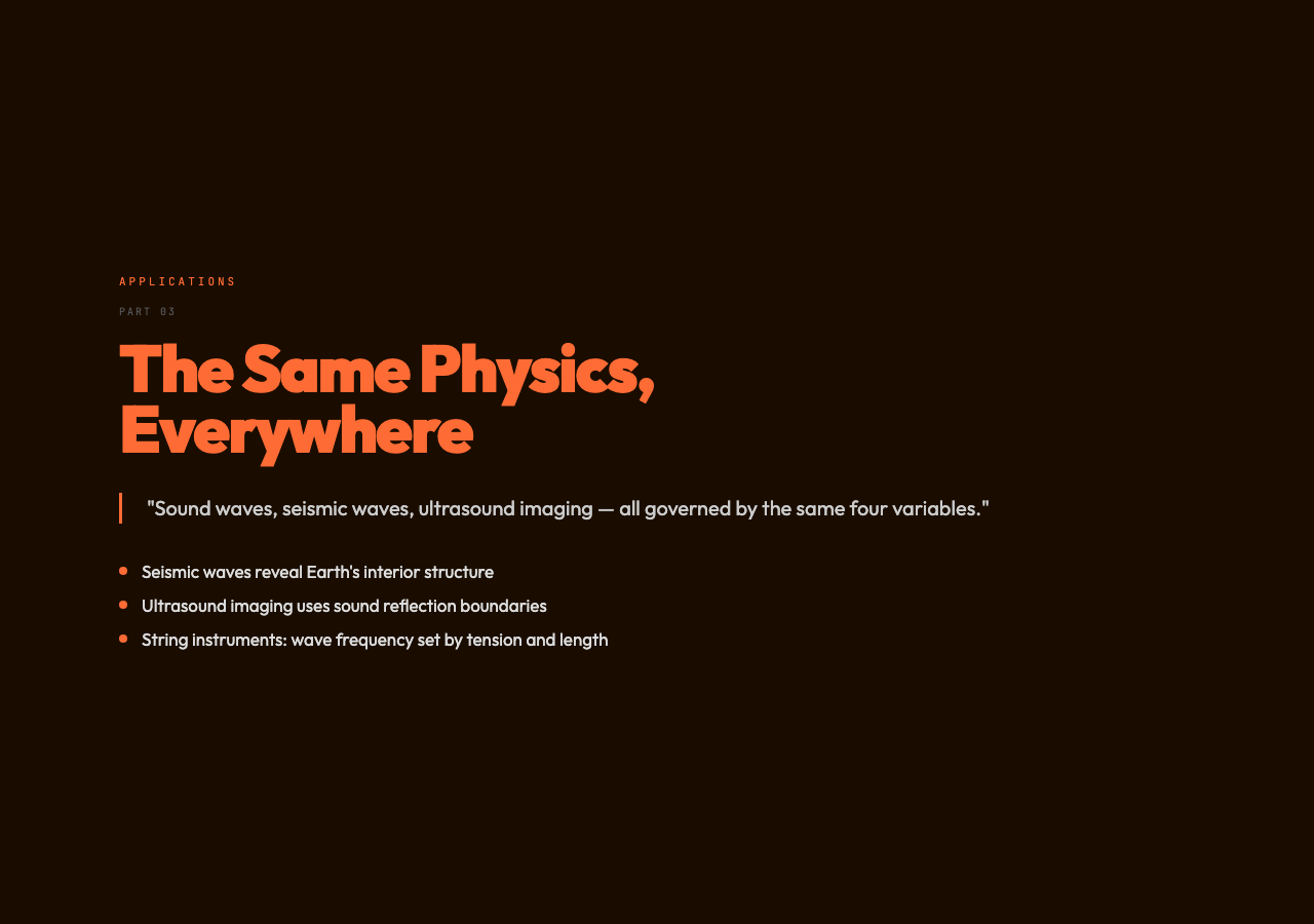 The Same Physics, Everywhere