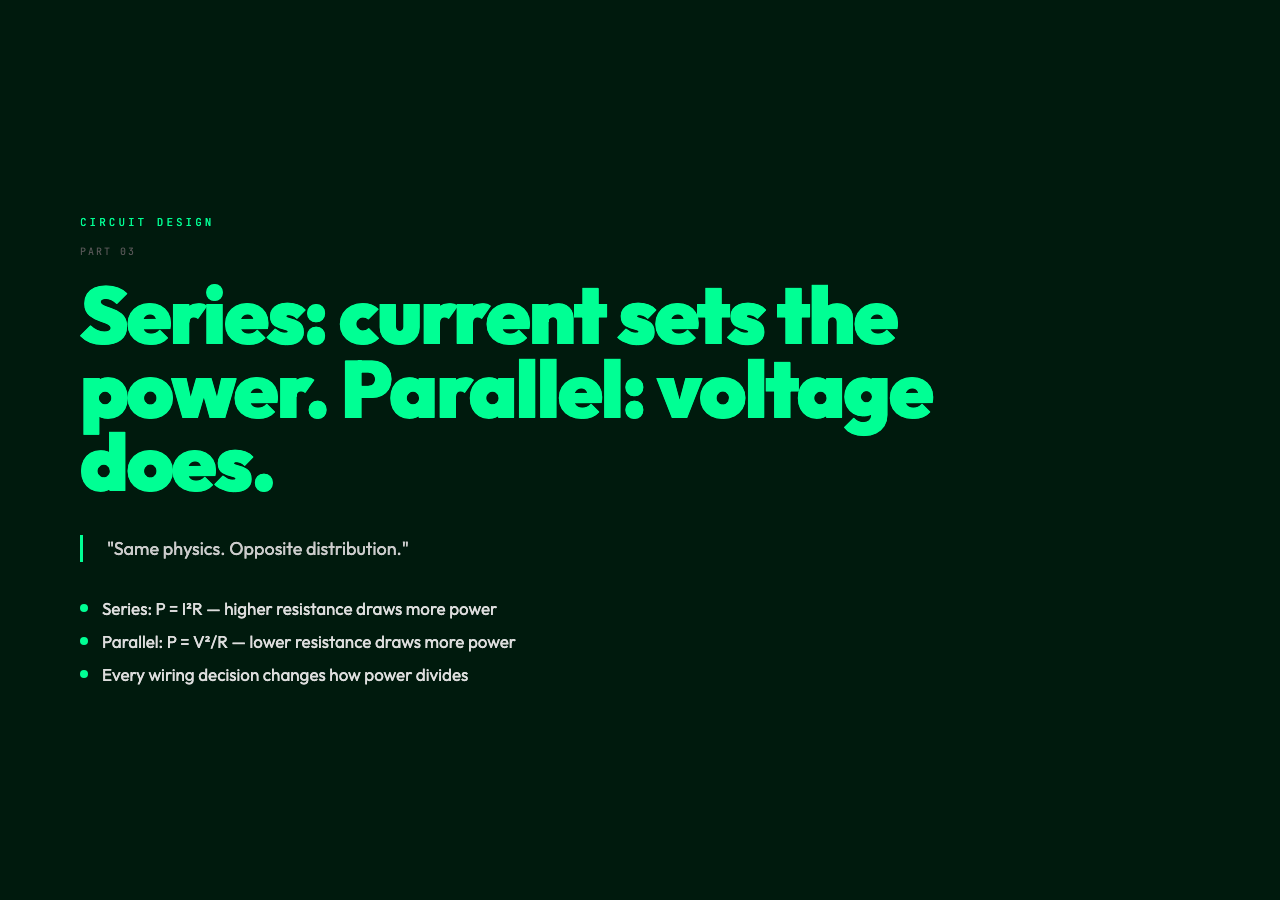 Series vs Parallel