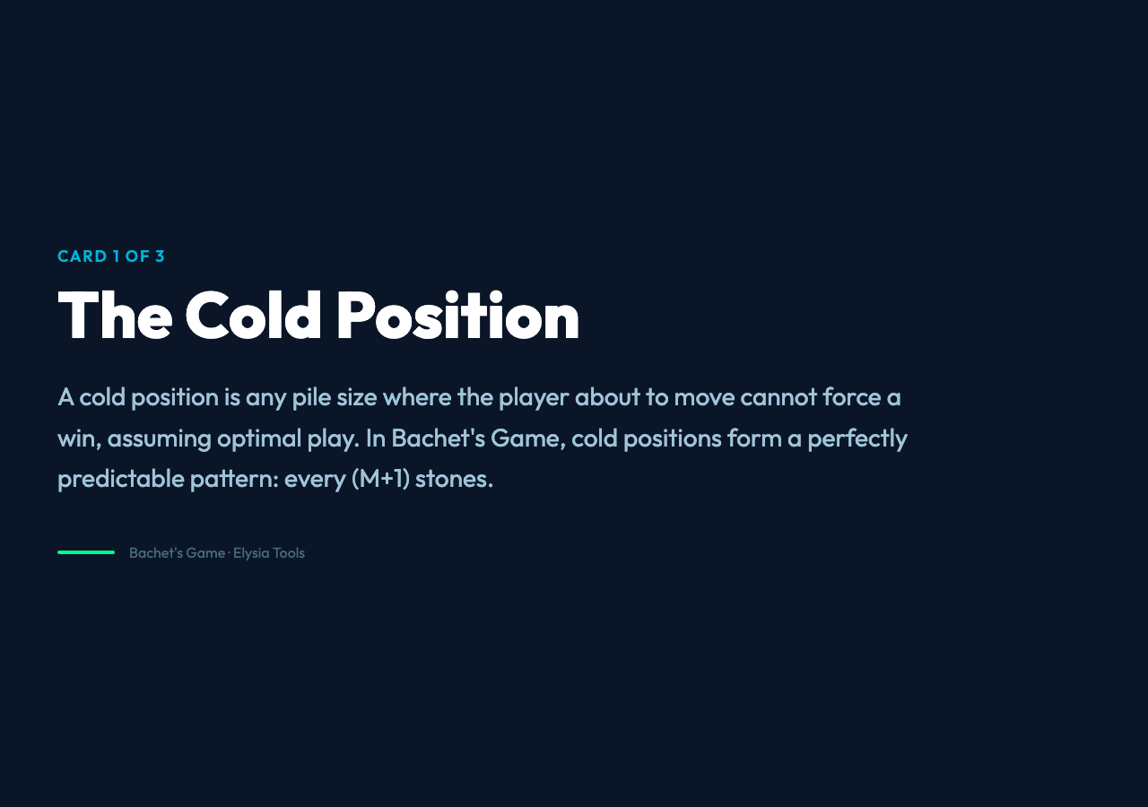Card 1: The Cold Position