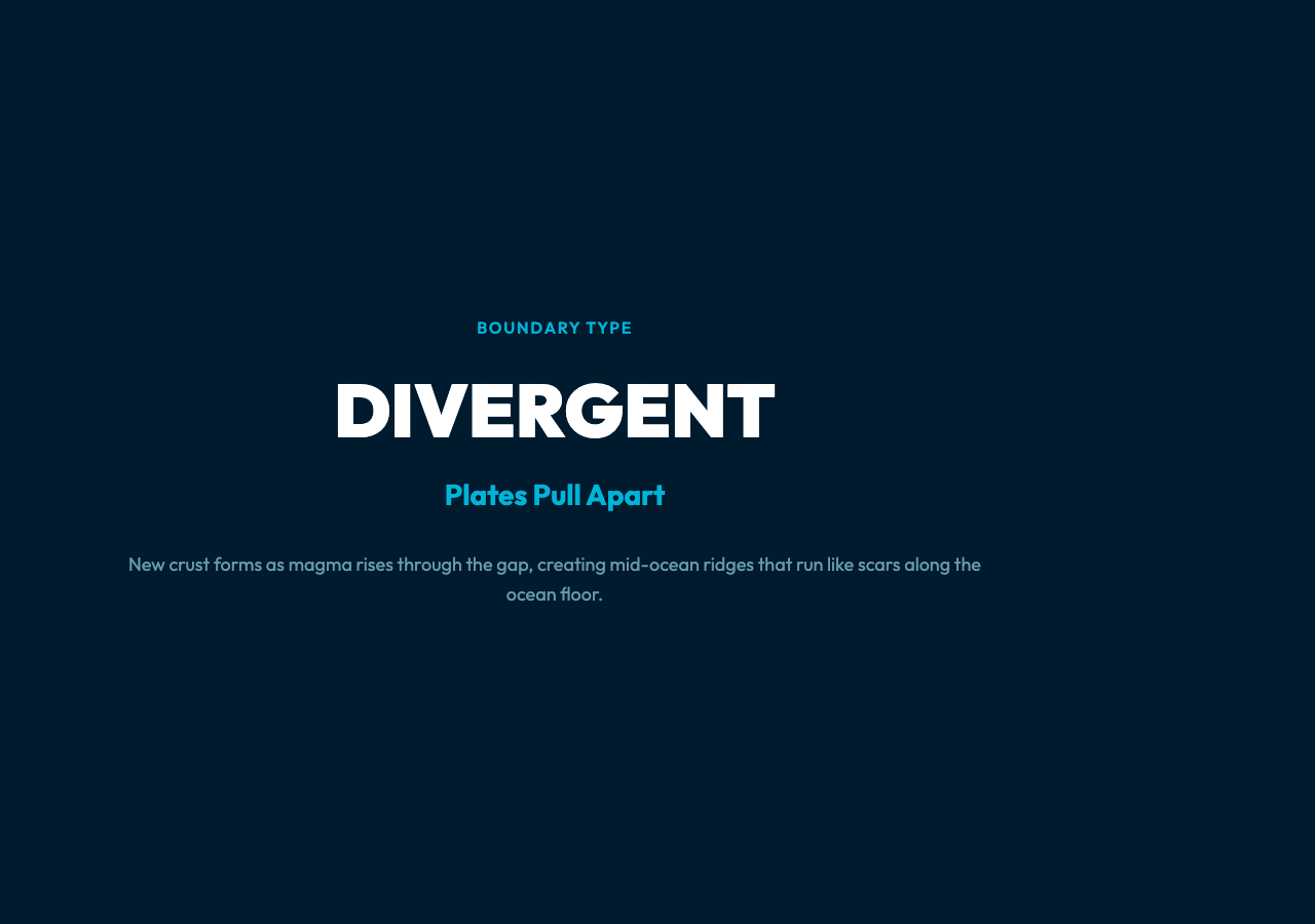 Divergent boundaries