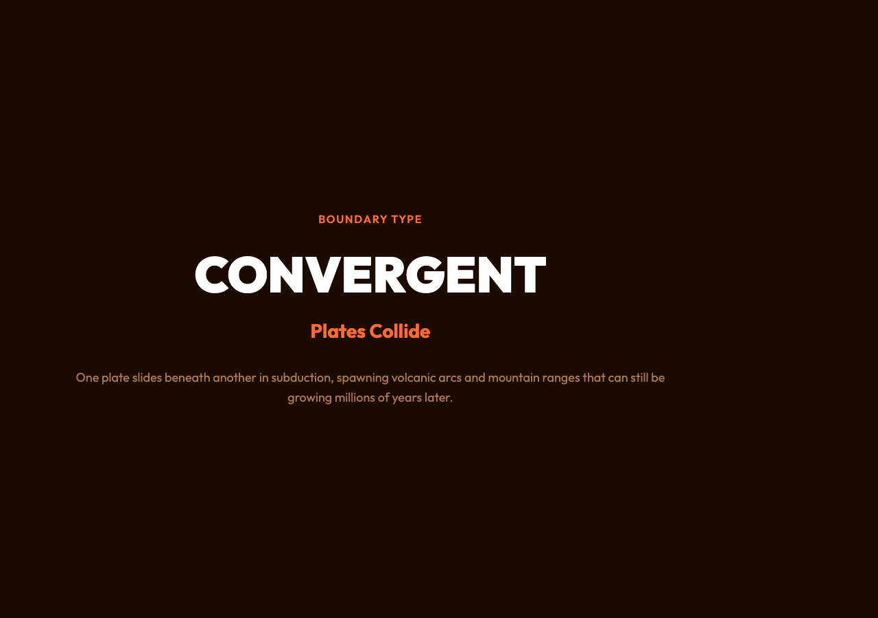 Convergent boundaries