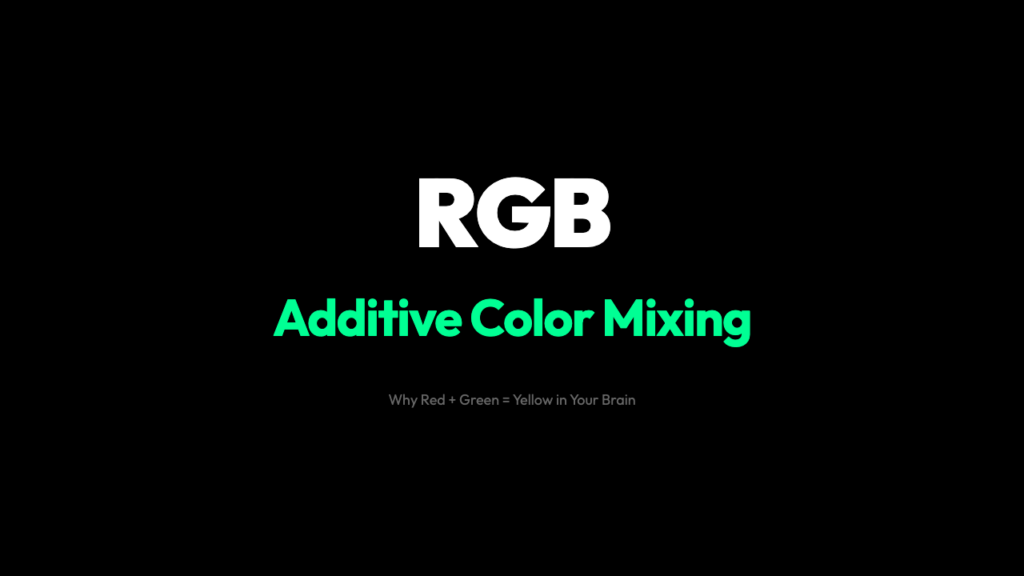 Why Red and Green Make Yellow: The Physics Behind Additive Color Mixing