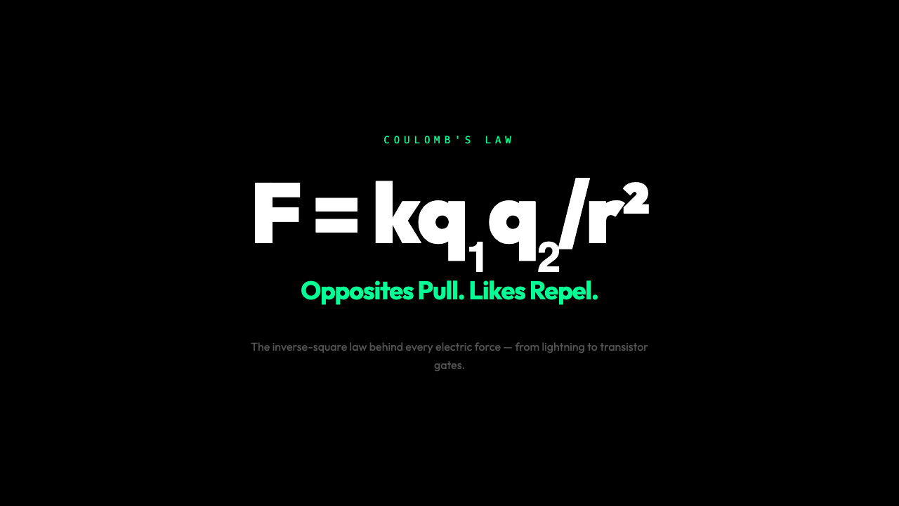 Why Opposite Charges Pull and Like Charges Repel: The Physics Behind Every Electric Force