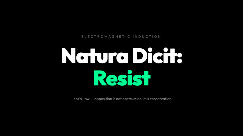 Why Nature Always Pushes Back: Lenz’s Law and the Opposition at the Heart of Electromagnetic Induction