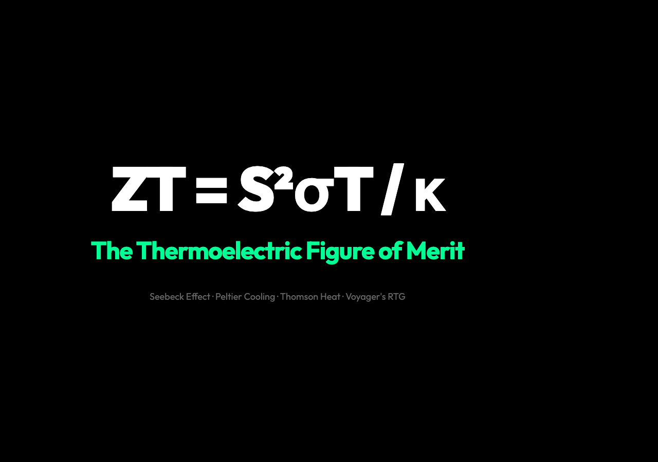 Thermoelectric Effect - ZT Formula