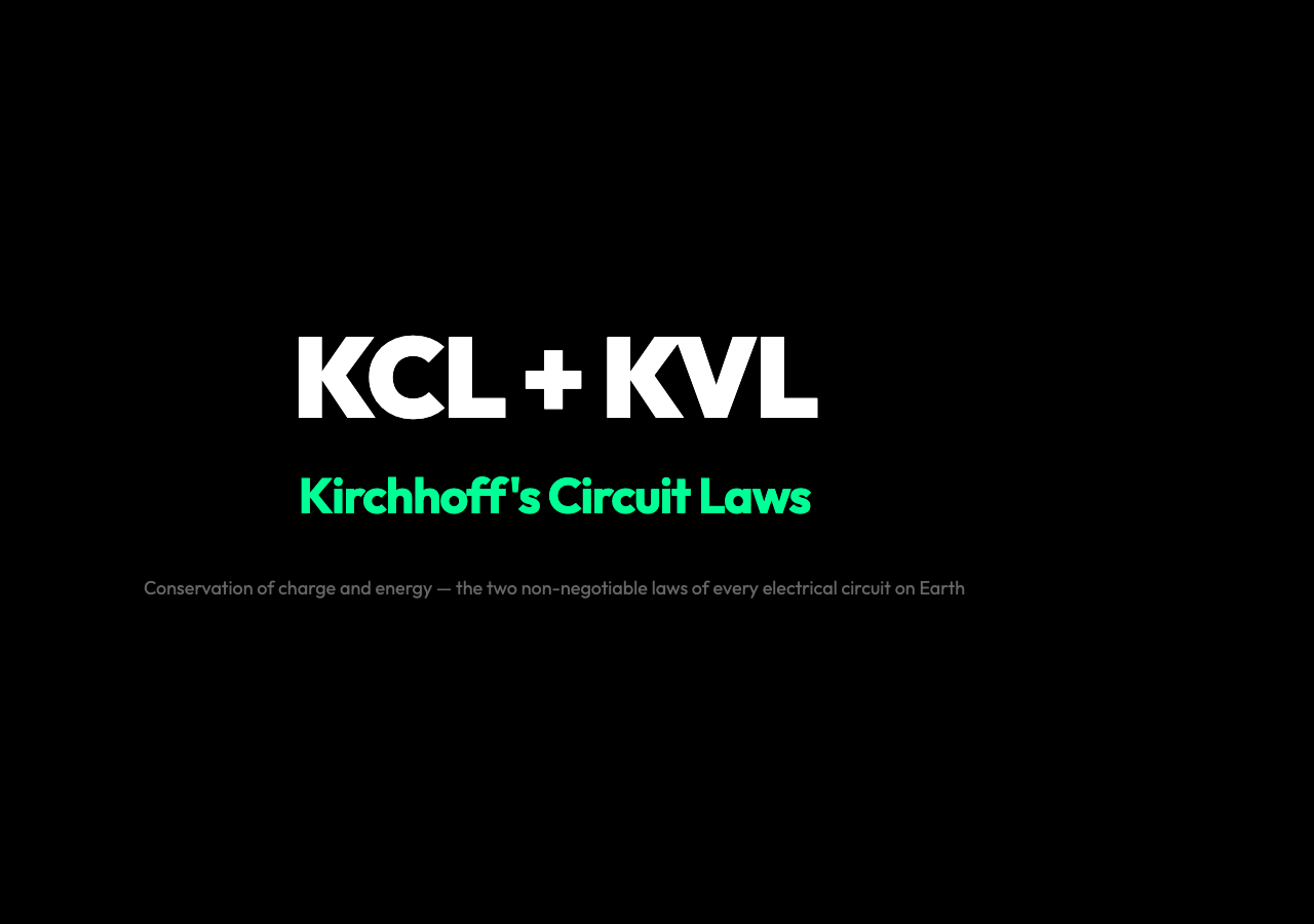 Why Every Circuit in the World Obeys Two Rules (And Your Phone Charger Is No Exception)