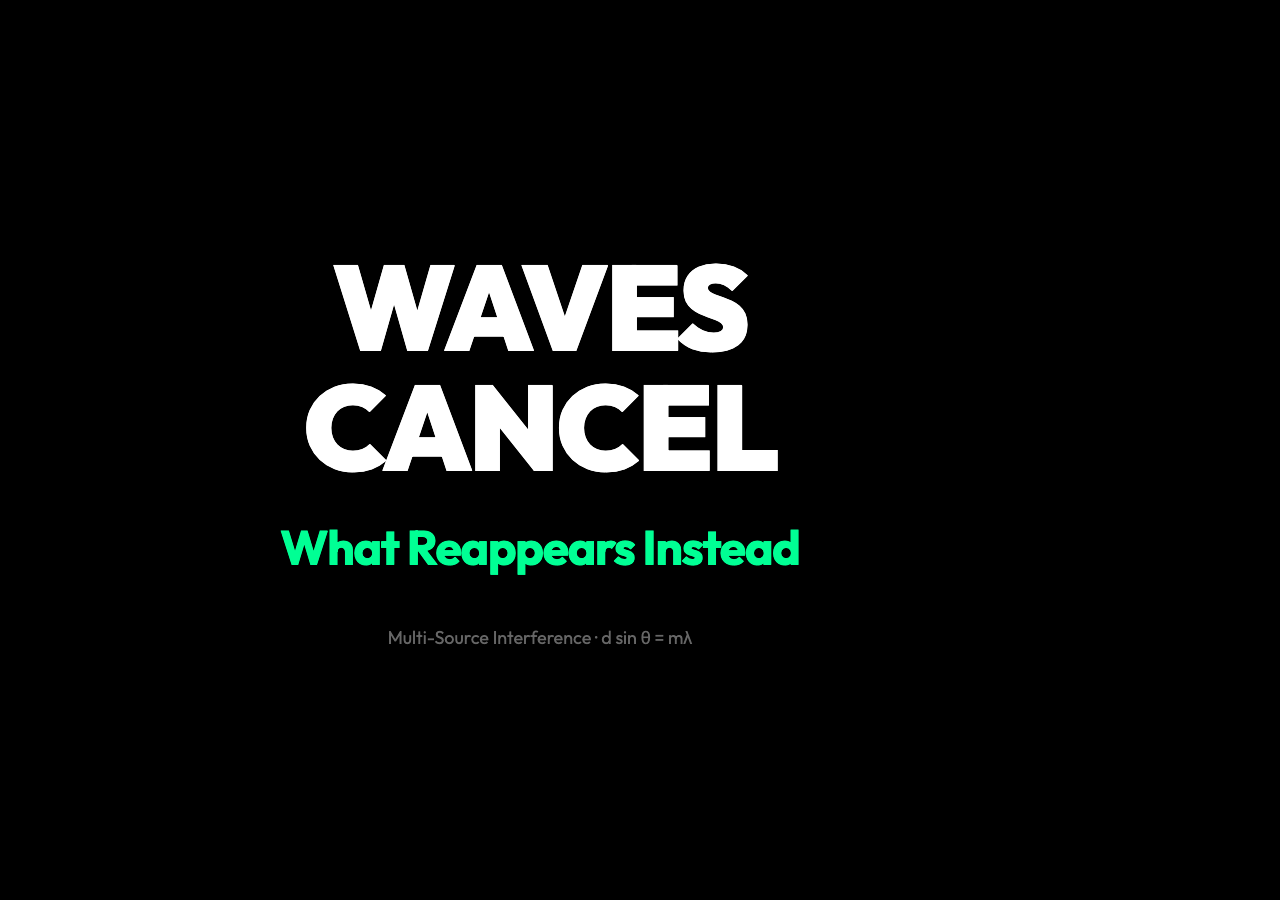 Multi-source wave interference poster