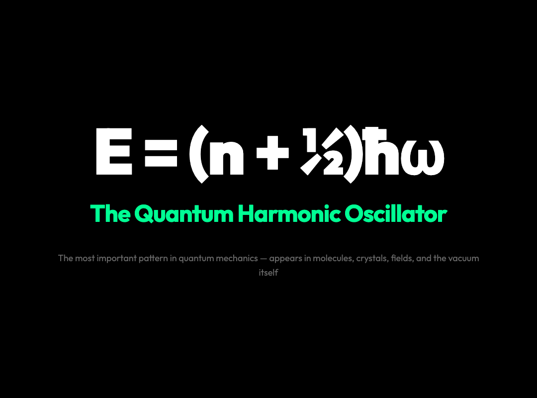 The Oscillator That Rules the Universe: Why Every Quantum System Eventually Becomes a Harmonic Pendulum