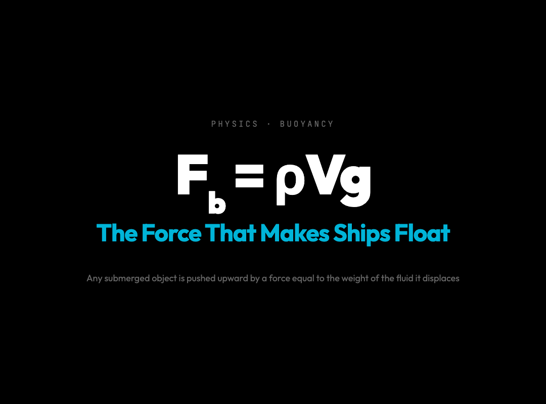 Why Heavy Ships Float: The One Principle Behind Everything That Floats