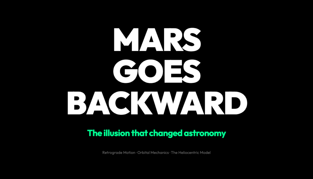 Why Mars Sometimes Moves Backward: The Illusion That Changed Astronomy
