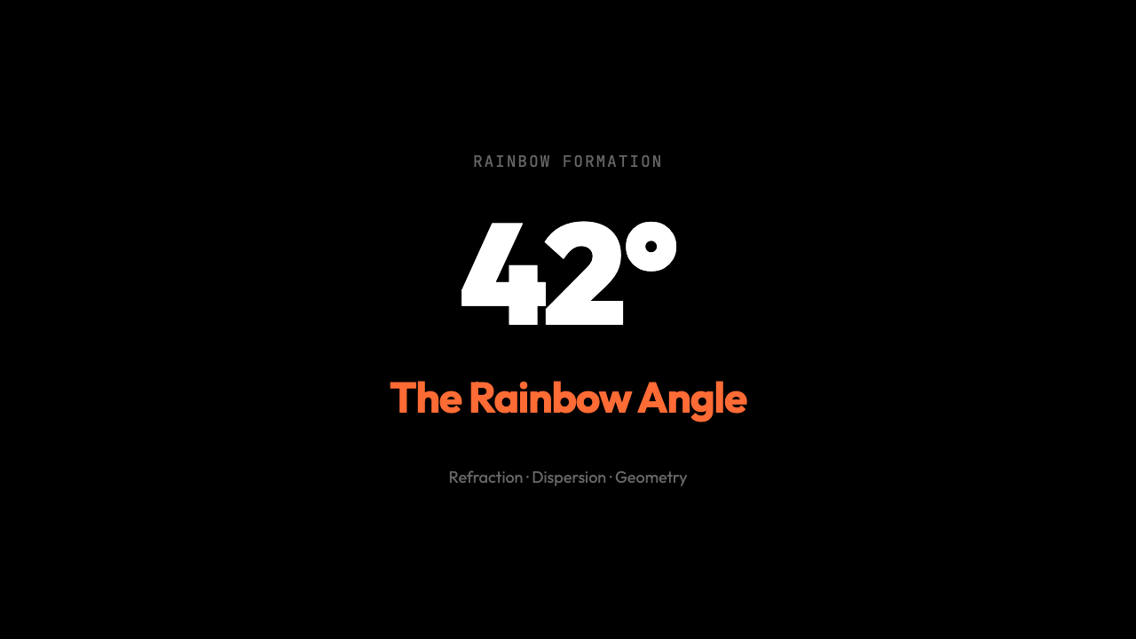 Why Rainbows Always Arch the Same Way: The Geometry of Light in a Water Droplet