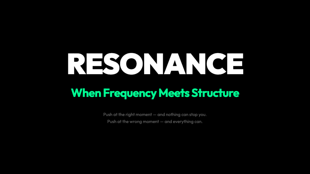 Why Push a Swing at the Right Moment: The Physics of Resonance
