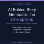 AI Behind Story Generator: the nine options that decide what kind of story actually gets written