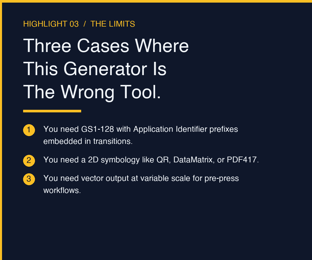 Three Cases Where This Generator Is the Wrong Tool