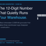 The 12-Digit Number That Quietly Runs Your Warehouse: A CODE128 Field Guide