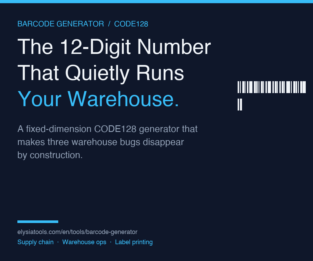 The 12-Digit Number That Quietly Runs Your Warehouse: A CODE128 Field Guide