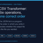 CSV Transformer: the six operations, the one correct order