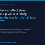 Blog poster: The four effect sizes your p-value is hiding, and the one form for all four