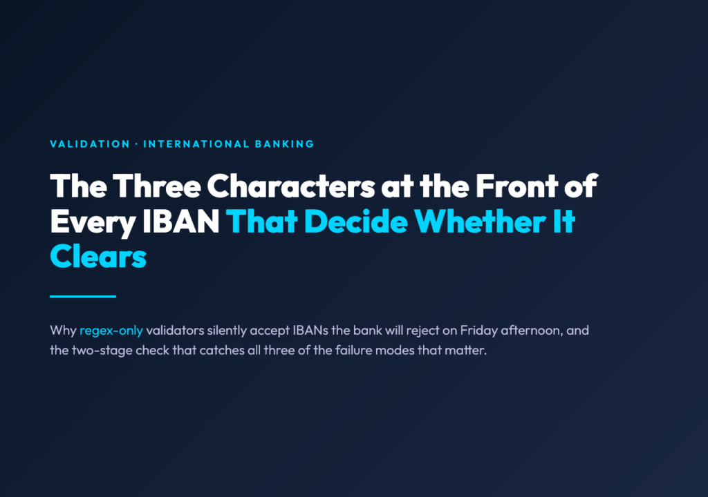The Three Characters at the Front of Every IBAN That Decide Whether It Clears