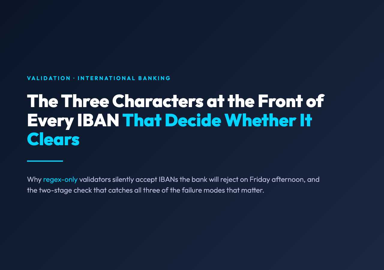 The Three Characters at the Front of Every IBAN That Decide Whether It Clears