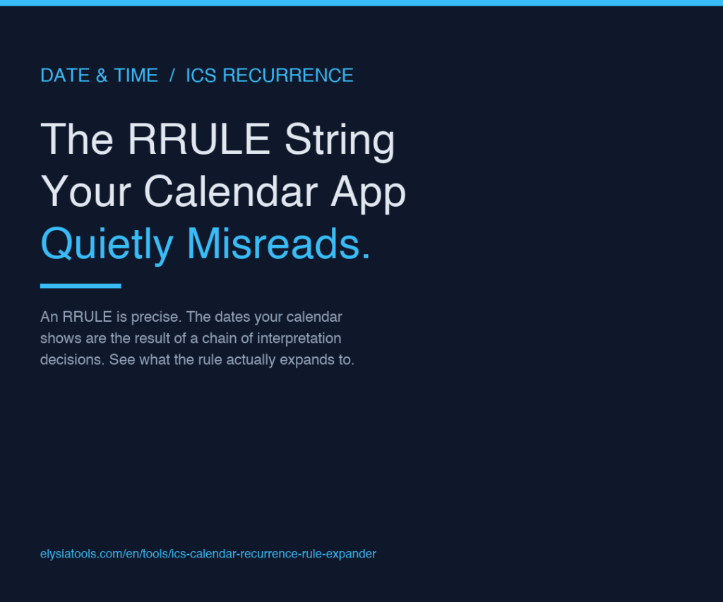 The RRULE String Your Calendar App Quietly Misreads