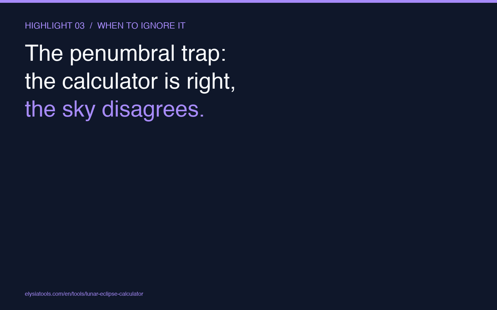 Penumbral eclipse trap highlight card