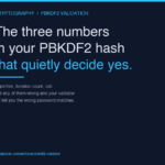 The Three Numbers in Your PBKDF2 Hash That Decide Whether Your Validator Says Yes
