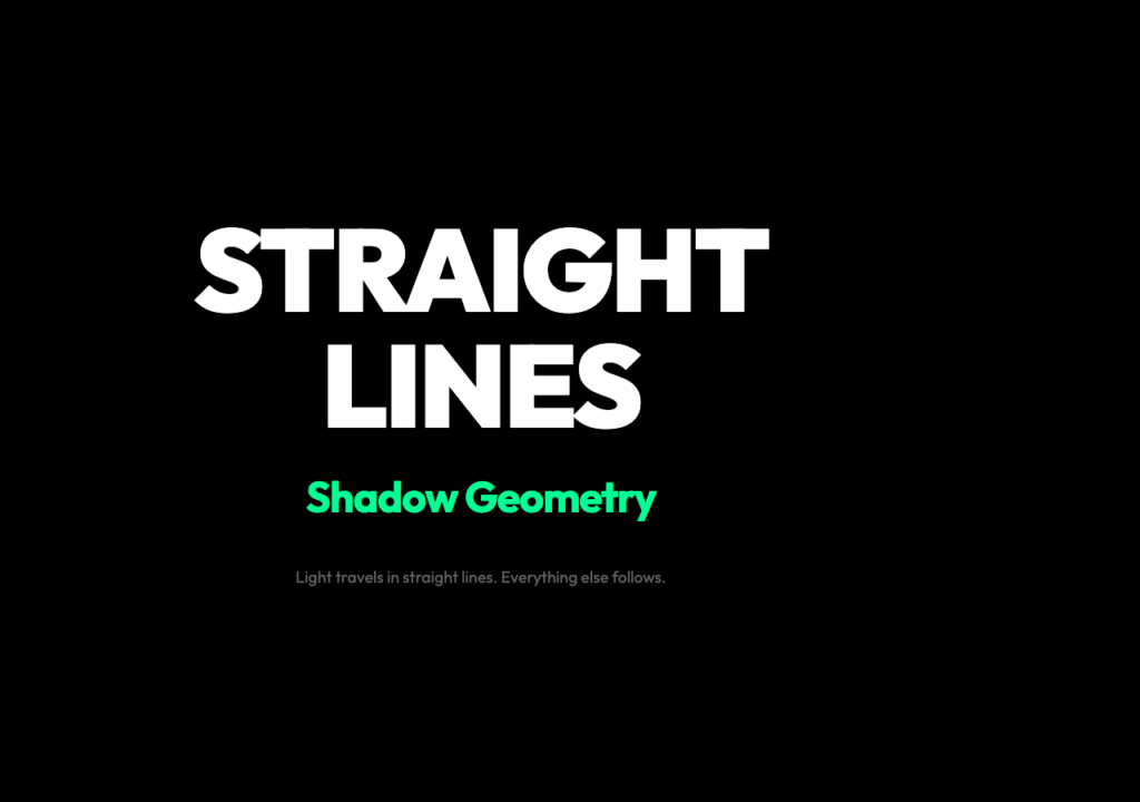 Shadow Formation Physics - Light Travels in Straight Lines