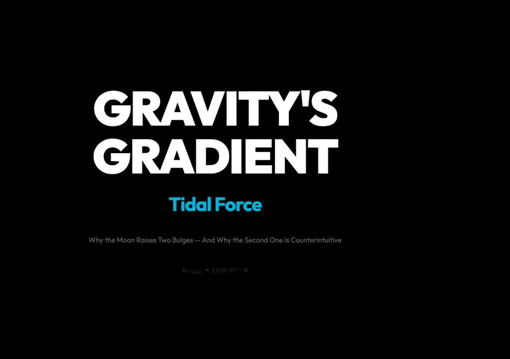 Gravity's Gradient: Tidal Force — Why the Moon Raises Two Bulges