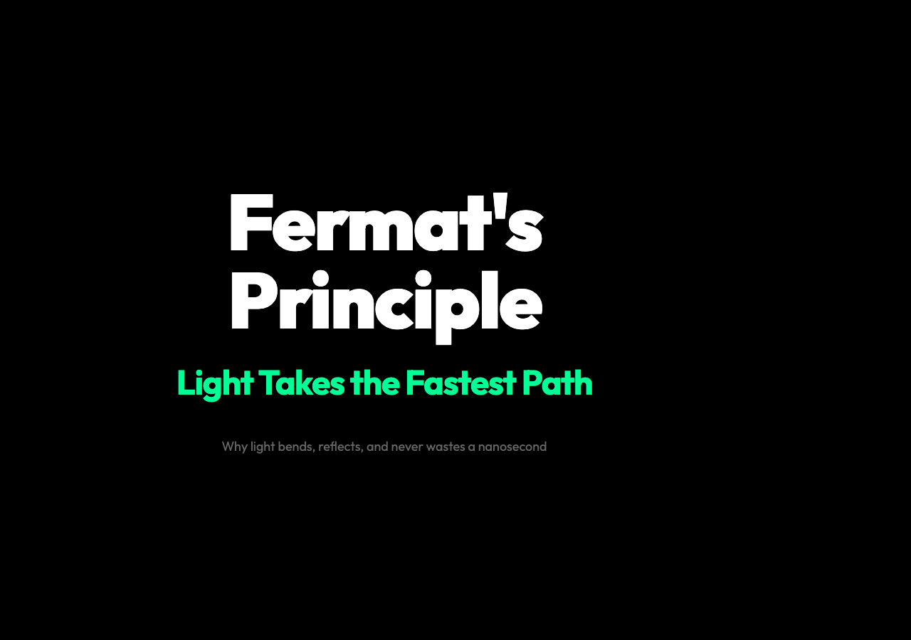 Why Light Always Takes the Fastest Path (And Why That Matters)