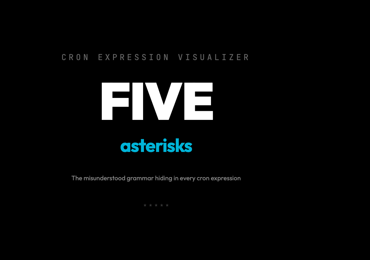 Cron Expression Visualizer — five asterisks hide the most misunderstood language in DevOps