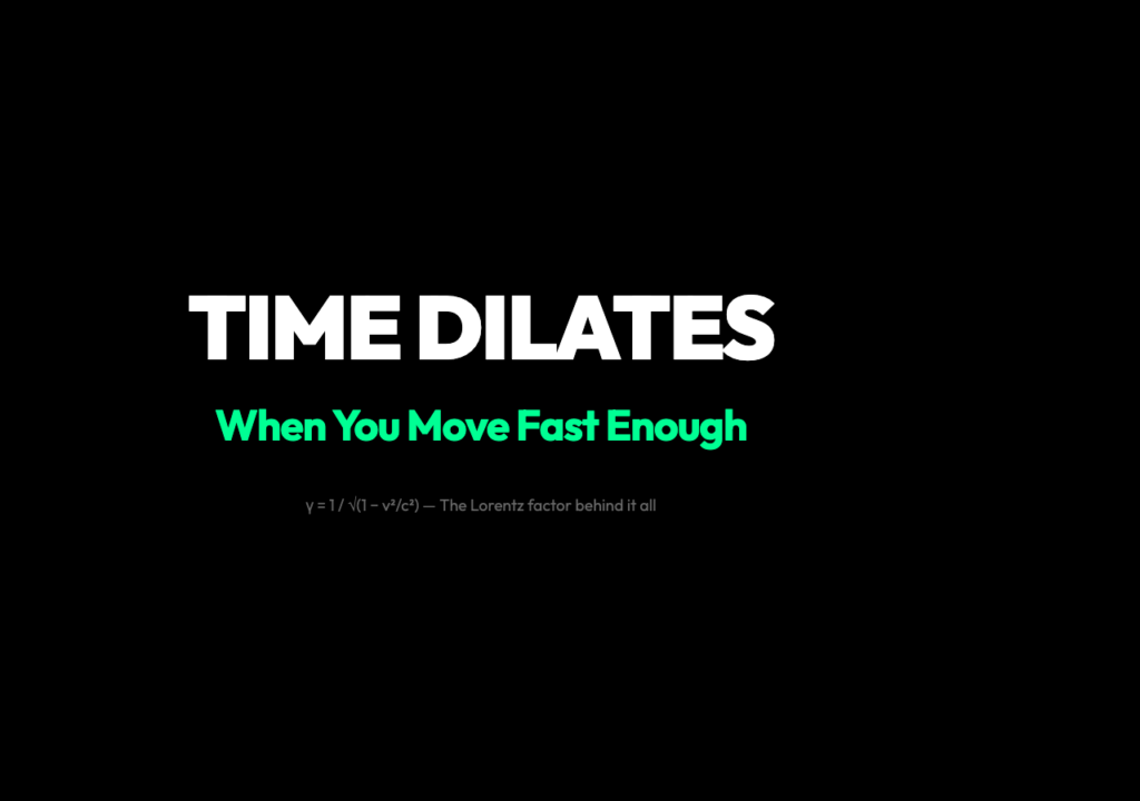 Time Dilation: Why moving clocks run slow