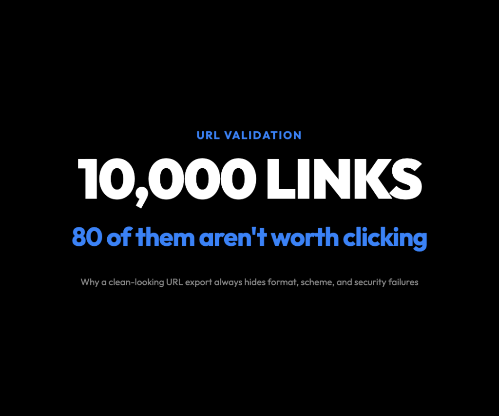 Why a 10,000-URL List Always Hides 80 You Shouldn’t Trust