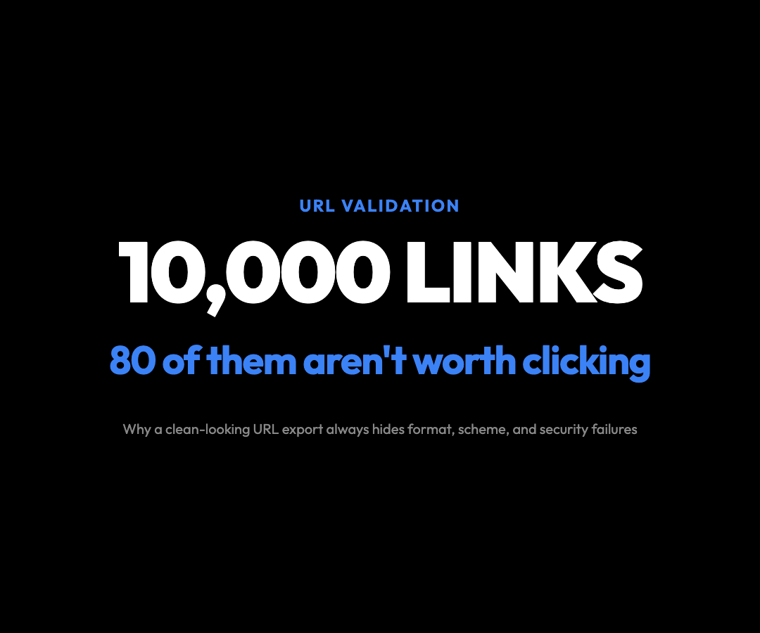 Why a 10,000-URL List Always Hides 80 You Shouldn’t Trust