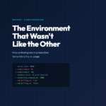 Cover image showing a YAML config diff between staging and production environments
