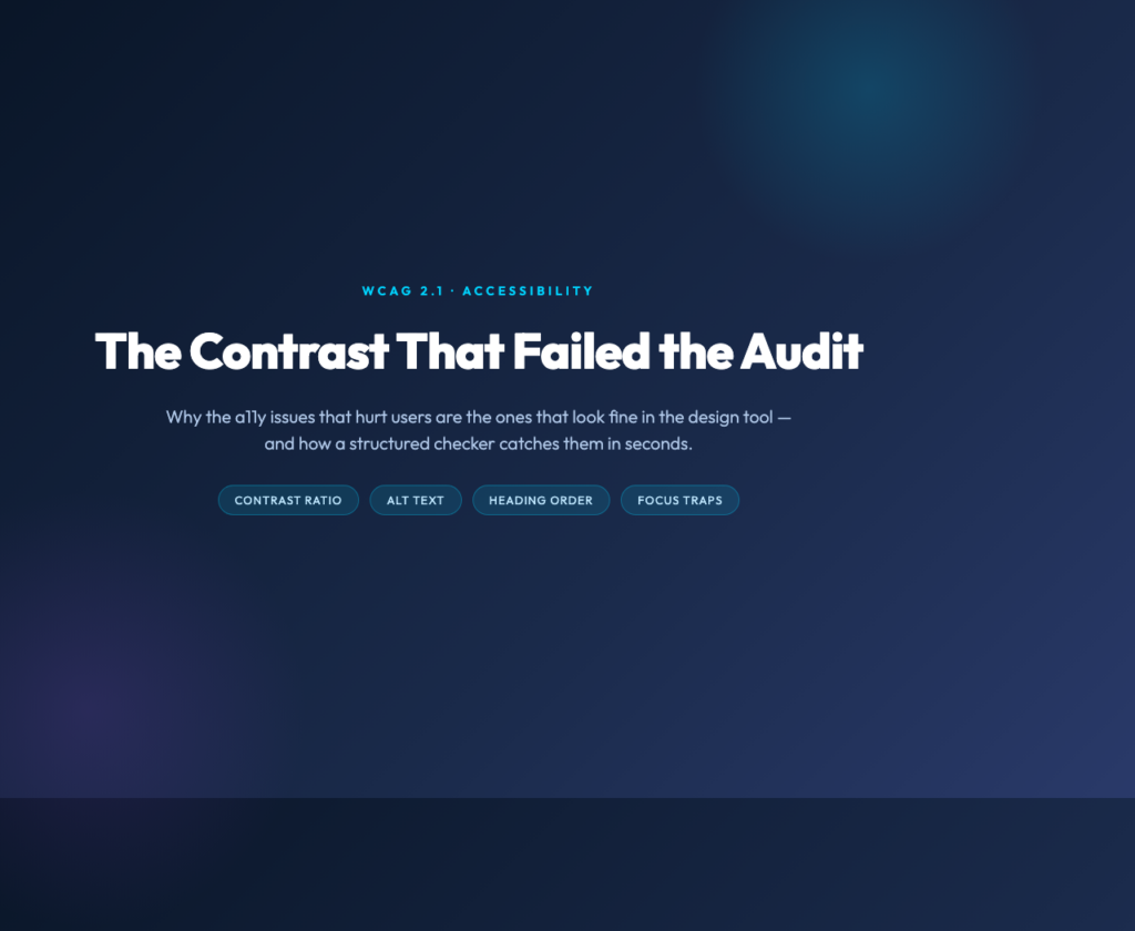 The Contrast That Failed the Audit